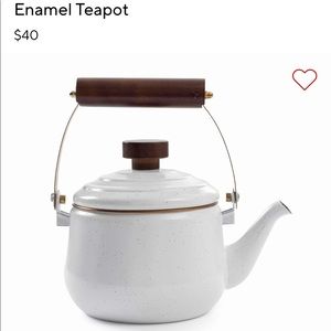 New Pottery Barn Barebones enamel teapot